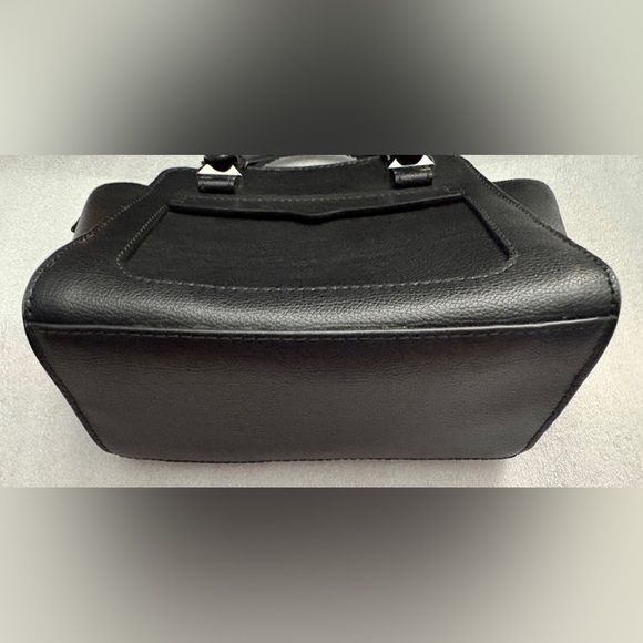 Rebecca Minkoff Structured Mini Leather Satchel Black Top Handle & Crossbody - Picture 10 of 13